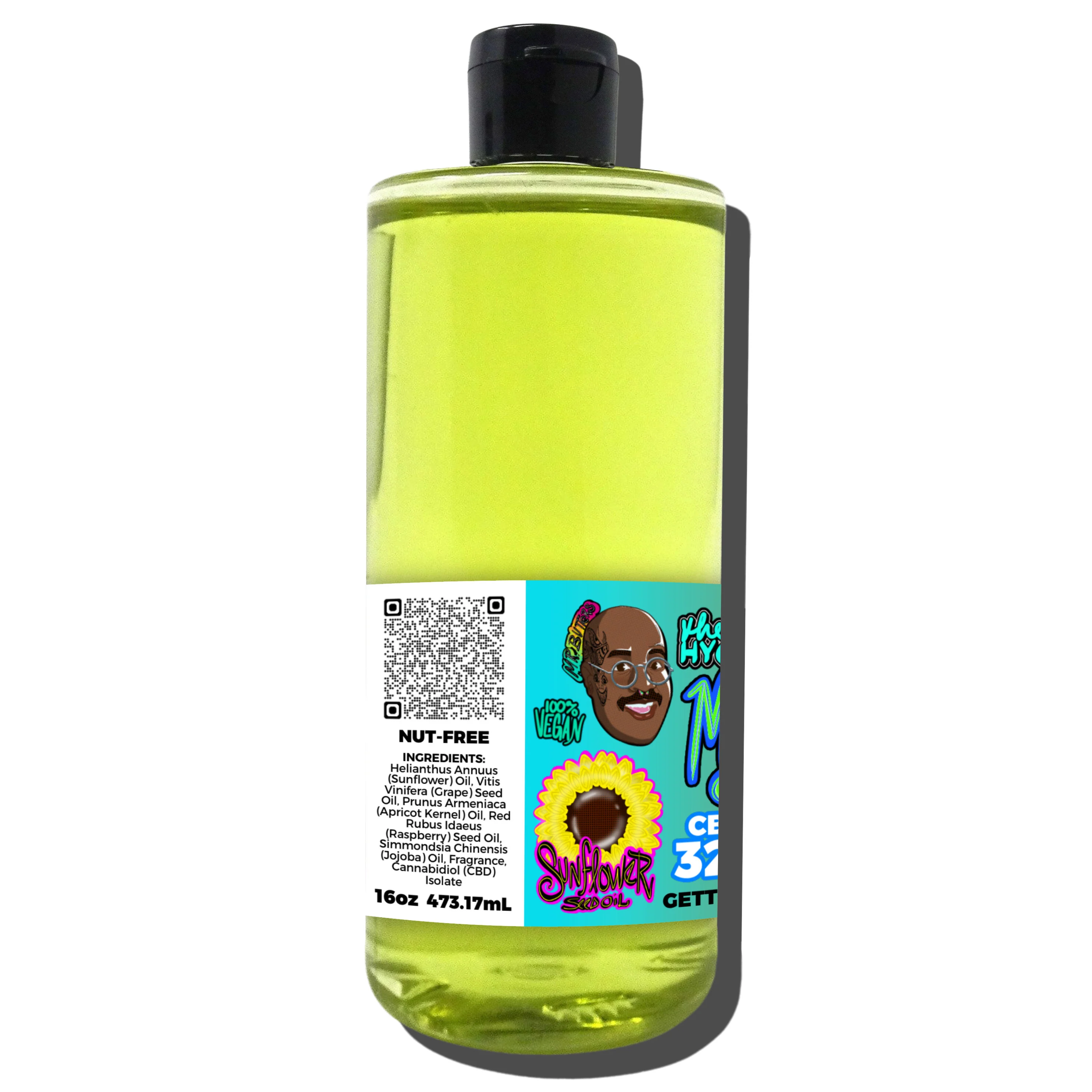 CBD Body Work and Massage Oil💆 | Sunflower X Grapeseed w Red Raspberry Seed Oil (Nut Free) - Image 2